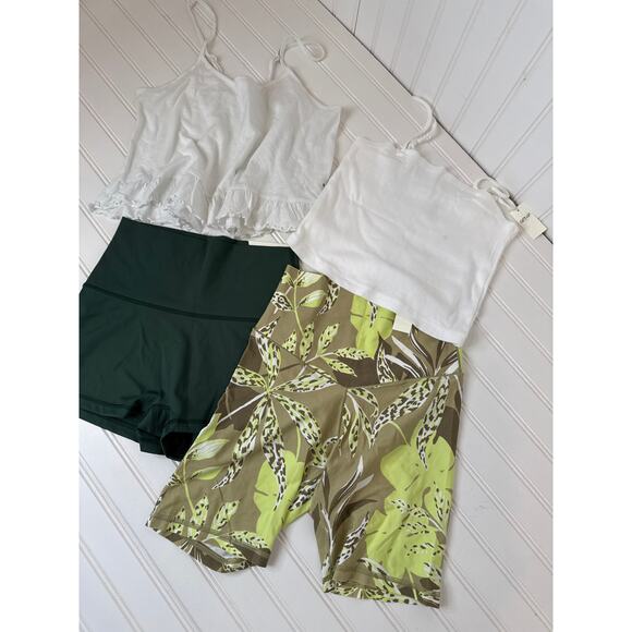NWT Aerie Goals 2 Super Shortie & Real Me High Waist Biker Shorts Bundle Sz M - Picture 1 of 9